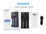 Xtar VC2SL - Ladegerät für Li-Ion und NIMH Akkus inkl. USB-Kabel