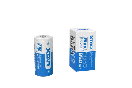 Xtar 16340 - 850mAh 3,6V - 3,7V Li-Ion-Akku geschützt