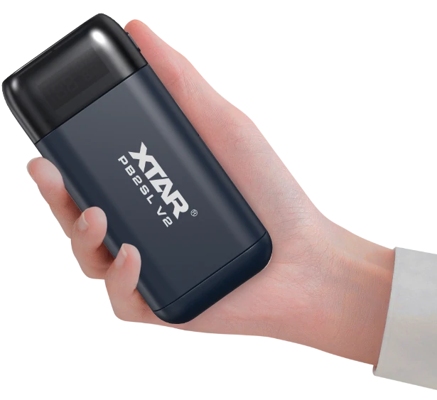 Xtar PB2SL V2 - Akku Reise-Ladegerät & Powerbank für Li-Ionen Akkus schwarz