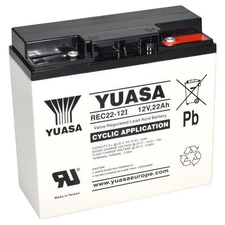 Yuasa Blei-Akku REC22-12I AGM, Zyklenfest, M5 Innengewinde