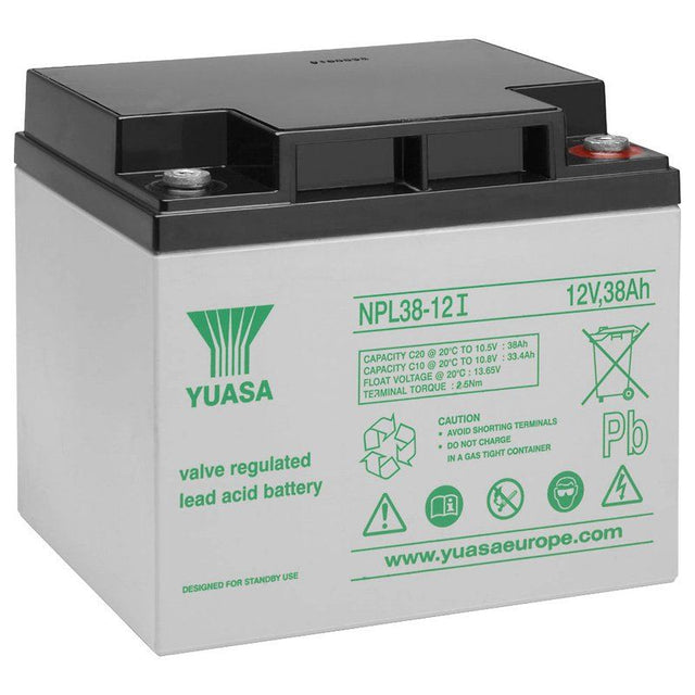 Yuasa NPL38-12I Blei-Akku 12 Volt, 38Ah mit M5 Anschluss
