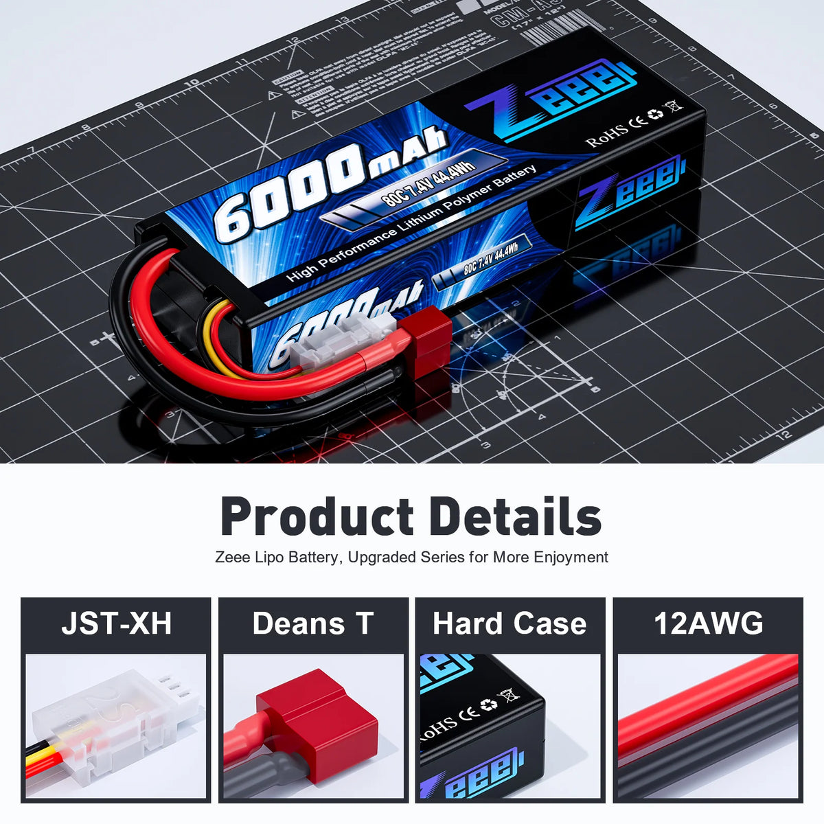 6000mAh / 2S / Deans