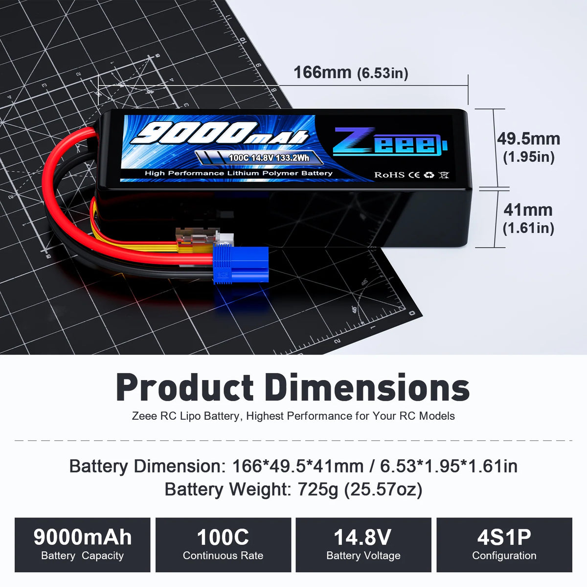9000mAh / 4S / EC5