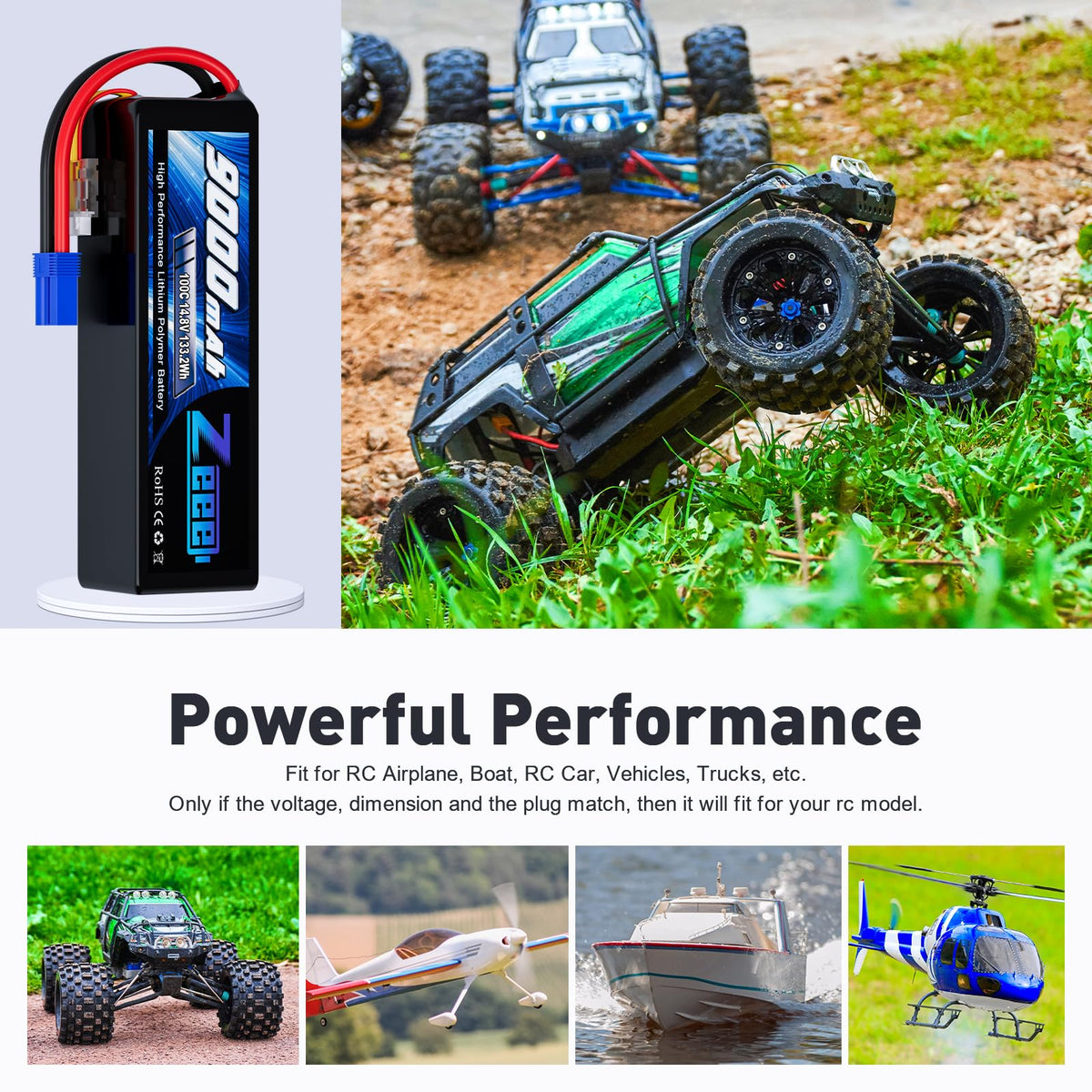 9000mAh / 4S / EC5