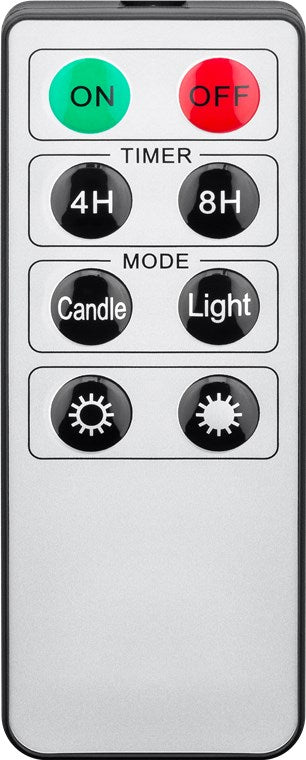 Goobay 10 kabellose LED-Weihnachtsbaumkerzen - mit Klemmen und IR-Fernbedienung für Timer, Leuchtmodi & Dimmer