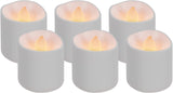 Goobay 6er-Set LED-Teelichter - Kerzen-Set mit Fernbedienung, für den Innenbereich (IP20), warmweiß (2700 K), Aufladung über USB