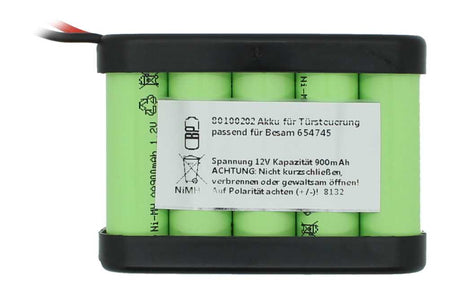 AccuCell Akku für Türsteuerung NiMH 12V 900mAh passend für Besam 654745