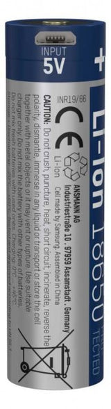 Ansmann Li-Ion 18650 3,67 3400mAh Micro-USB Ladebuchse mit Schutzbeschaltung