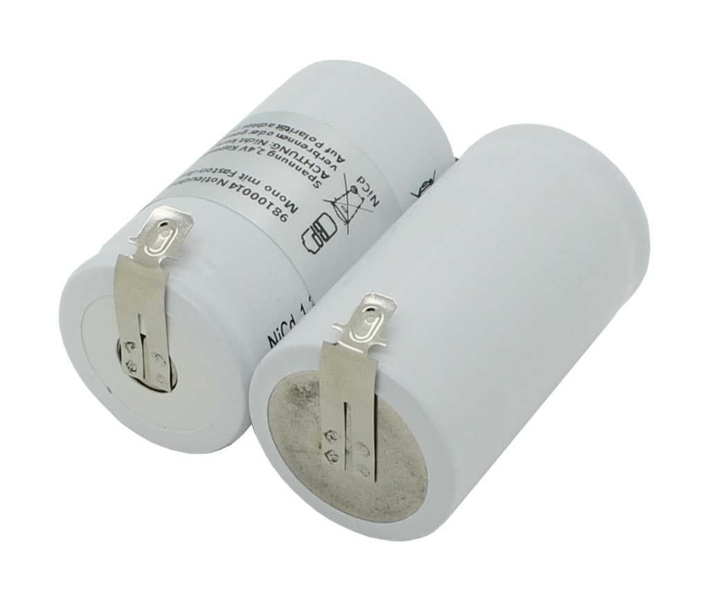 AccuCell Notleuchtenakku NiCd 2,4V 4500mAh F1x2 Mono D mit Faston-Anschluss