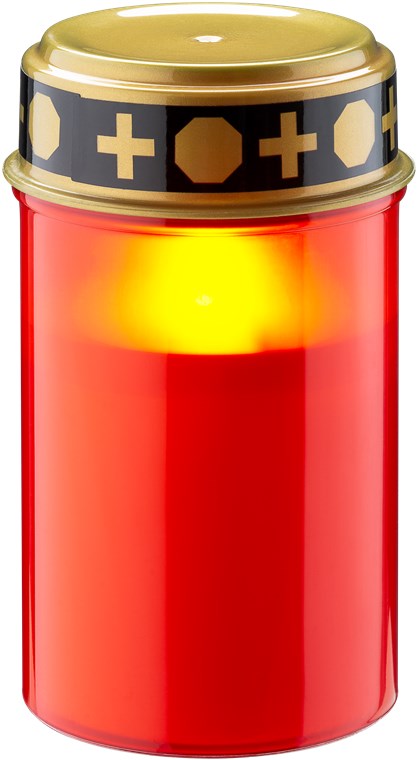 Goobay LED-Grablicht, rot mit realistischem Flackereffekt, batteriebetrieben (ohne 2x AA), für den Innen- und Außenbereich (IP44)