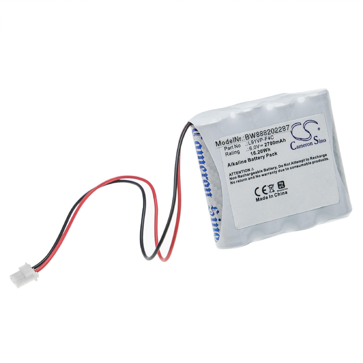 AccuCell Medizintechnik-Batterie als Ersatz für GP RHORW01018 - 2700mAh, 6V, Alkaline
