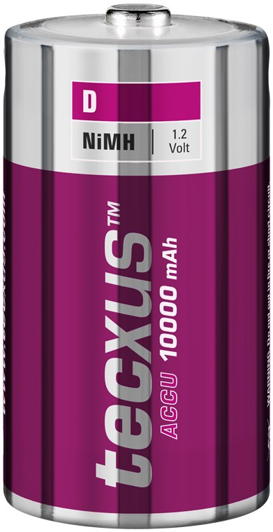 Tecxus D (Mono)/HR20 - 10000 mAh - Nickel-Metallhydrid Akku (NiMH), 1,2 V