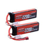 Sunpadow 2S Lipo Akku 7,4V 2200mAh 40C Softpack mit Deans T-Stecker (2 St.)