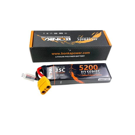 Bonka Lipo Akku 5200mAh 7,4V 2S 35C/70C XT90 HT