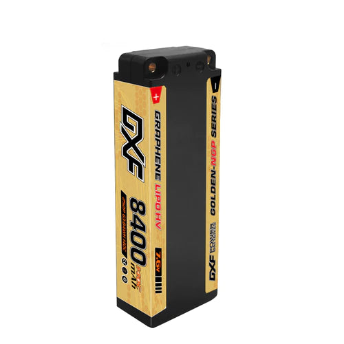 DXF 2S 8400mAh 7,6V 140C GOLDEN Grapehe Hardcase 5mm LiPo Akku ( 2 St. )