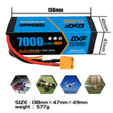 DXF 4S 7000mAh 14,8V 100C Hardcase Lipo Akku