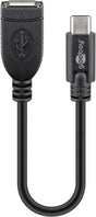 Goobay USB-C™-Verlängerungskabel, schwarz - geeignet für Geräte mit US