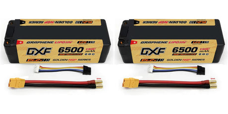 DXF 4S 15,2V 6500mAh 150C Graphene Lipo Hardcase 5mm NGP XT90 Stecker (2 St.)