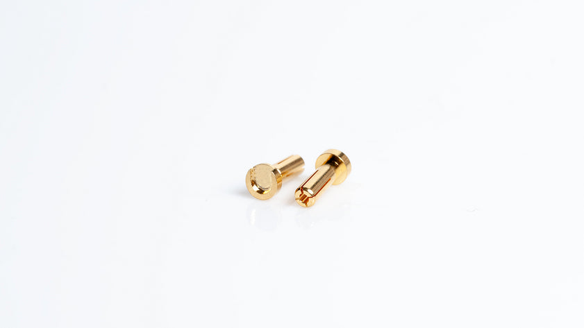 4mm Gold Steckverbinder - WorksTeam - 14mm lang (10 St.)