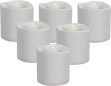 Goobay 6er-Set LED-Teelichter - Kerzen-Set mit Fernbedienung, für den Innenbereich (IP20), warmweiß (2700 K), Aufladung über USB