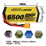 DXF 4S 6500mAh 14,8V 100C GoldSeries Graphene Hardcase Lipo Akku