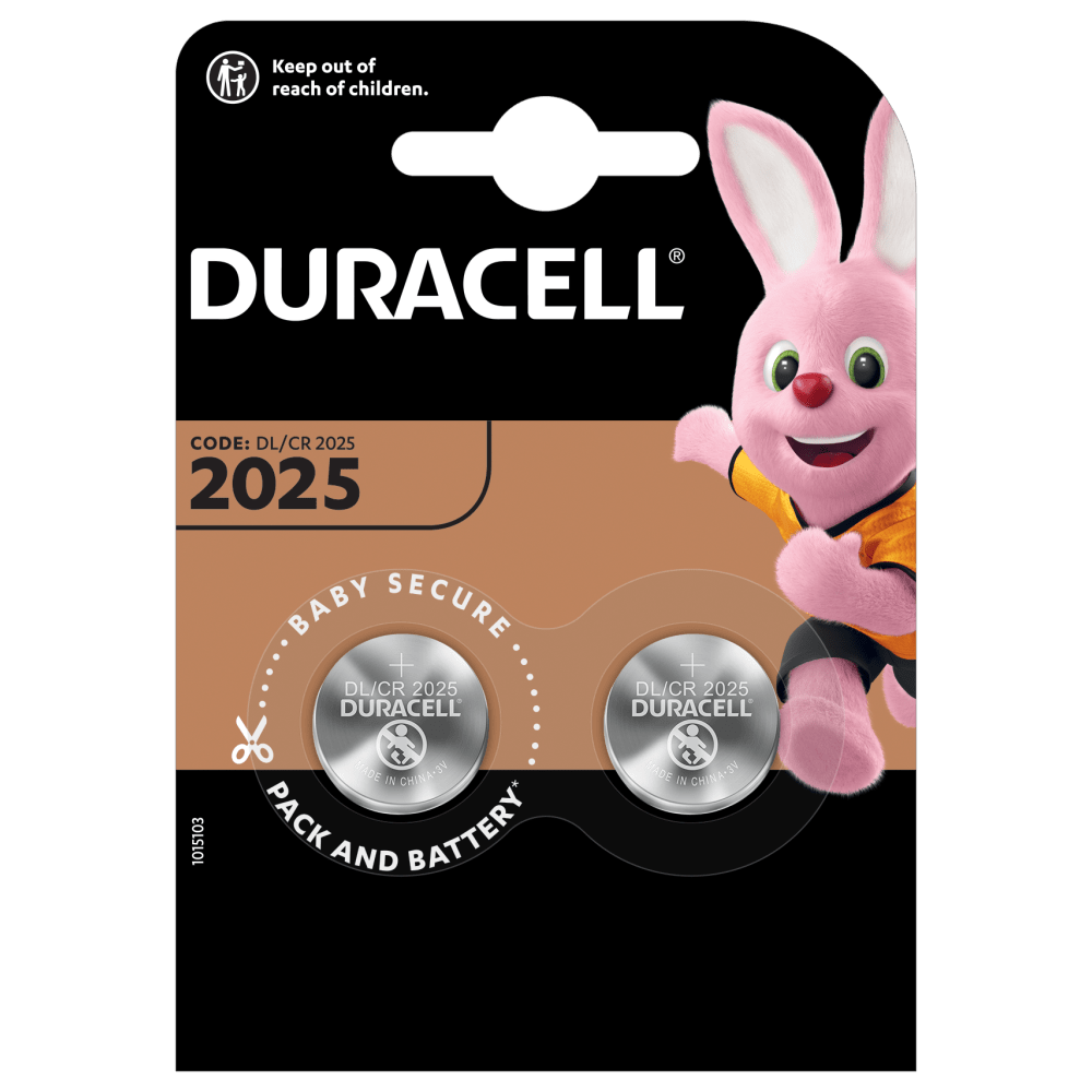Duracell Lithium-Batterie 2er Blister 2025 - 3V - CR2025