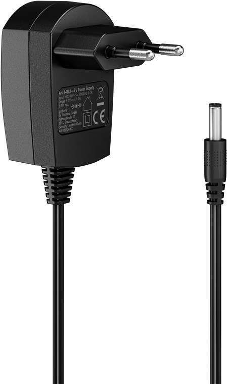 Goobay 5-V-Netzteil (5 W / 1,0 A) - mit DC-Stecker 5,5 mm x 2,1 mm