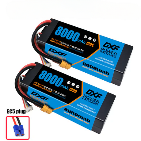 DXF 4S 8000mAh 15,2V 130C EC5 Hardcase Lipo Akku (2 St. )