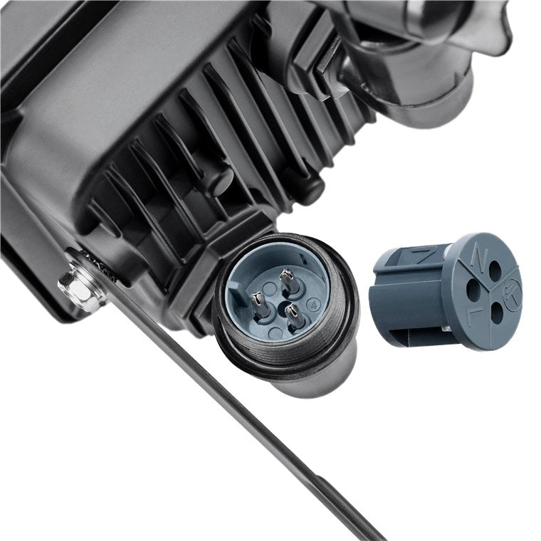Goobay LED-Außenstrahler, 30 W, mit Bewegungsmelder - mit 2550 lm, neutralweißem Licht (4000 K), PIR-Sensor mit ON-/OFF-Funktion und M16-Kabelverschraubung, für den Außeneinsatz geeignet (IP44)