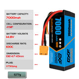 DXF 4S 7000mAh 14,8V 100C Hardcase Lipo Akku