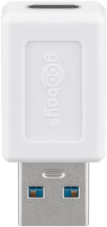 Goobay USB 3.0 SuperSpeed Adapter auf USB-C™, weiß - USB-C™-Buchse > USB 3.0-Stecker (Typ A)