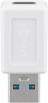 Goobay USB 3.0 SuperSpeed Adapter auf USB-C™, weiß - USB-C™-Buchse > USB 3.0-Stecker (Typ A)