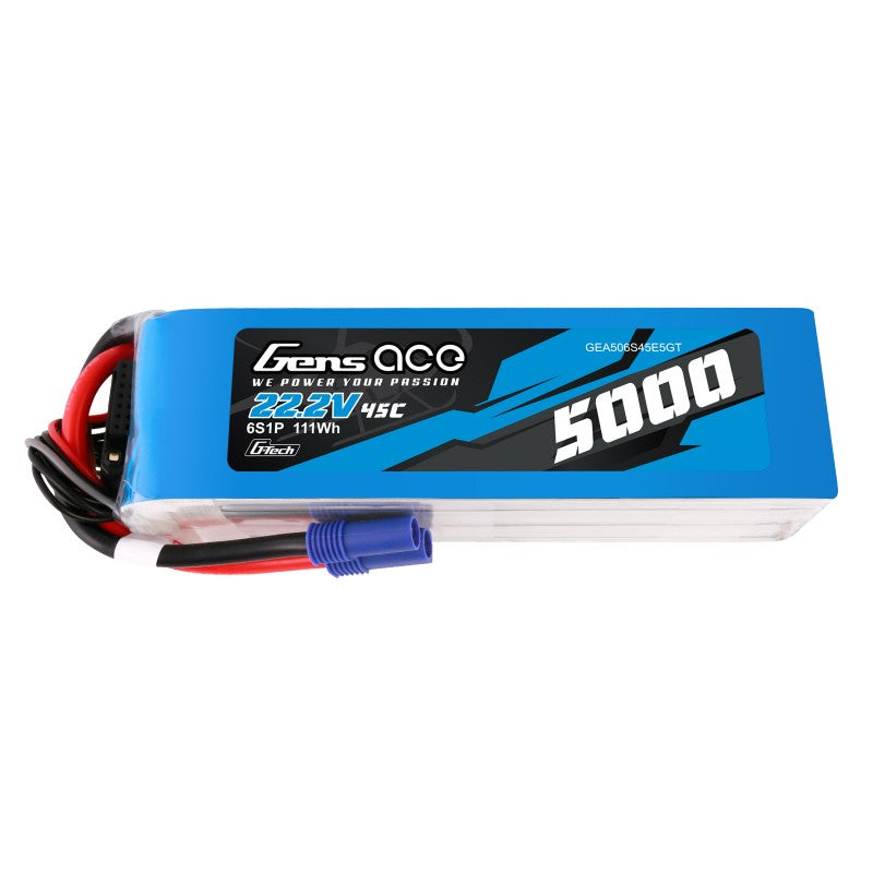 Gens Ace G-Tech 6S 5000mAh 22,2V 45C 6S1P Lipo EC5