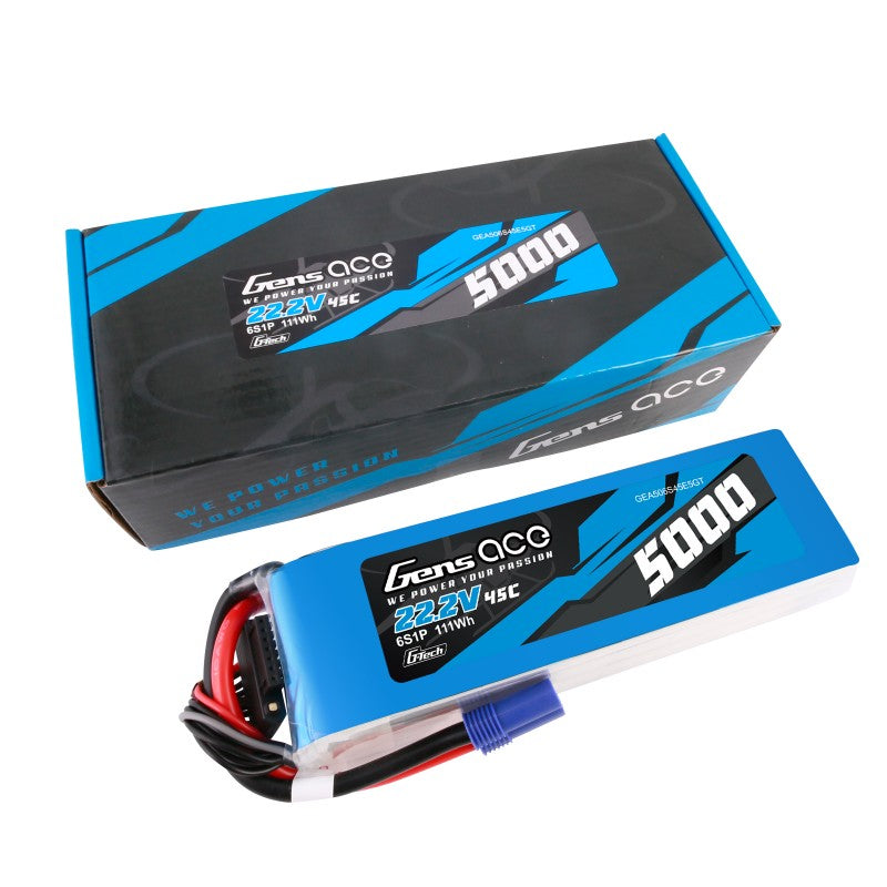 Gens Ace G-Tech 6S 5000mAh 22,2V 45C 6S1P Lipo EC5