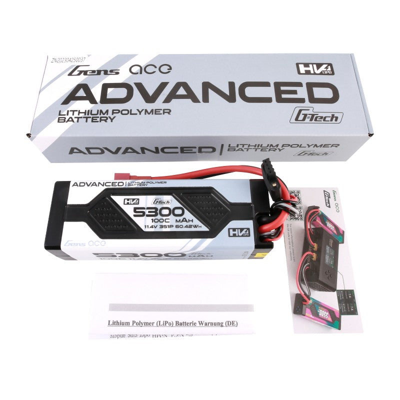 Gens Ace Advanced G-Tech 3S 5300mAh 11,4V 3S1P 100C HV Hardcase Deans
