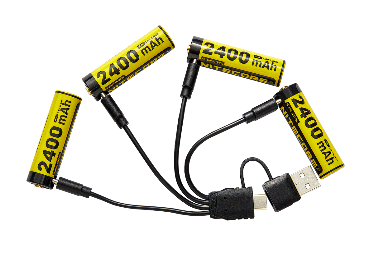 Nitecore Li-Ion Akku, 1,5V, USB-C, 2400mAh (4 St.)
