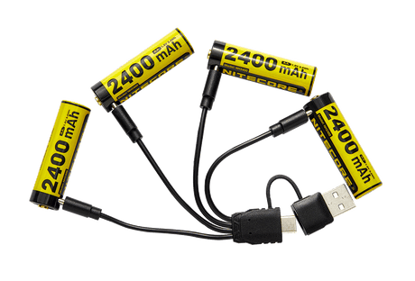 Nitecore Li-Ion Akku, 1,5V, USB-C, 2400mAh (4 St.)
