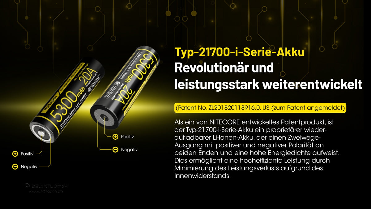 Nitecore Li-Ion Akku 21700, 5300mAh, NL2153HPi