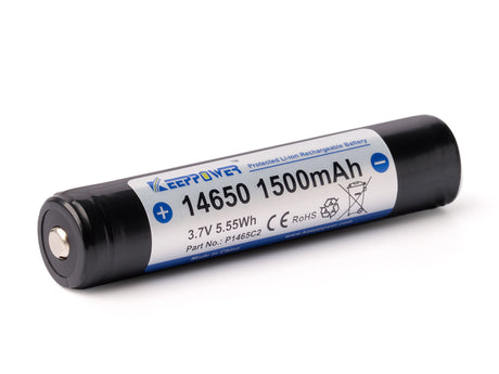 Keeppower 14650 Li-Ion-Akku 1500mAh¹ 3,6V - 3,7V – PCB² geschützt