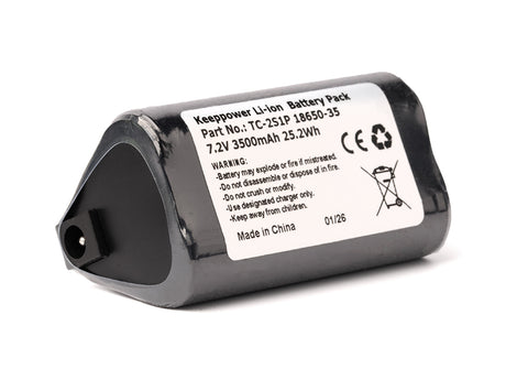 Keeppower 2S1P 18650 Akkupack 7,2V 3500mAh 25,2Wh mit Type-C und DC5521 (5,5 x 2,1 mm) Ausgang