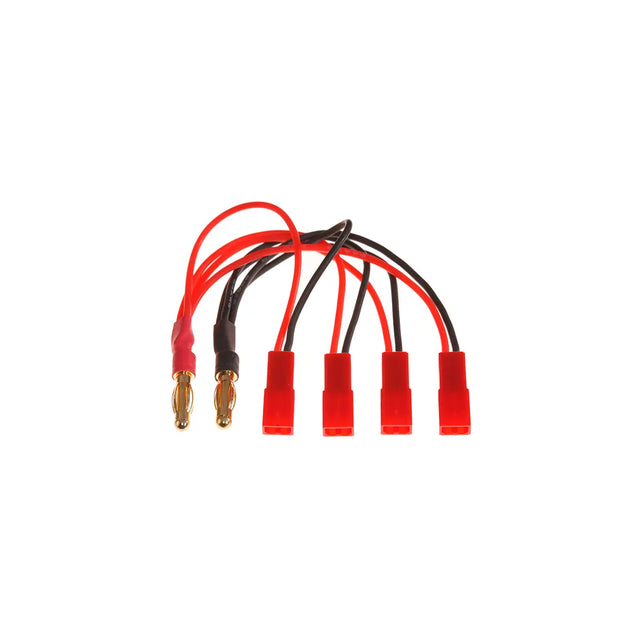 Ladeadapter 4-fach JST (parallel) SR120/mqx -->4mm Goldstecker