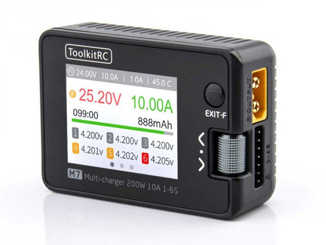 ToolkitRC M7 Ladegerät – DC Multifunktions-Ladegerät mit bis zu 200 W