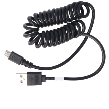 AccuCell micro-USB Spiral-Anschlusskabel USB-A Stecker auf micro-USB Stecker