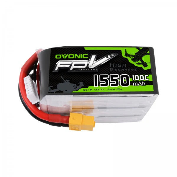 Ovonic FPV 6S 1550mAh 6S 100C LiPo Akku 22,2V Pack mit XT60-Stecker (4 Stück)