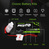 Ovonic Air 2S 1000mAh 50C 7,4V JST Lipo Akku (2 Stück)