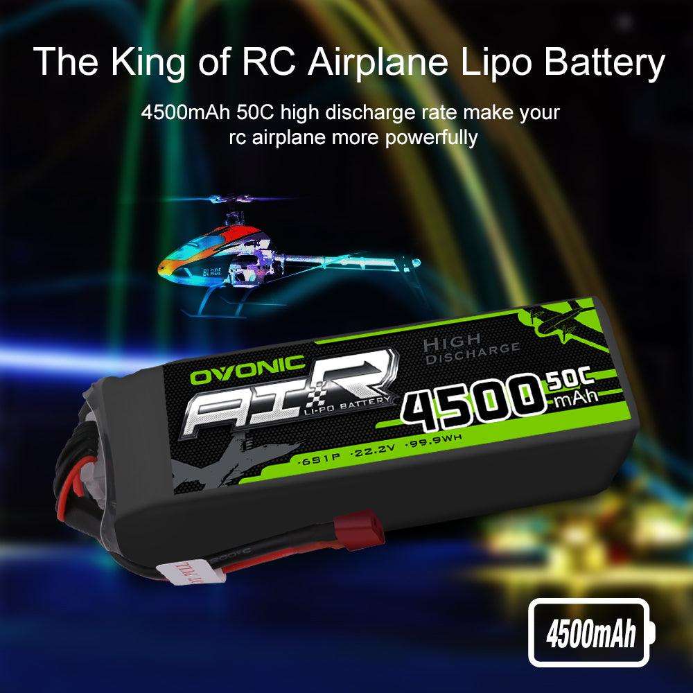 Ovonic Air 6S LiPo Akku 4500mAh 50C 22,2V mit Deans Stecker (2 Stück)