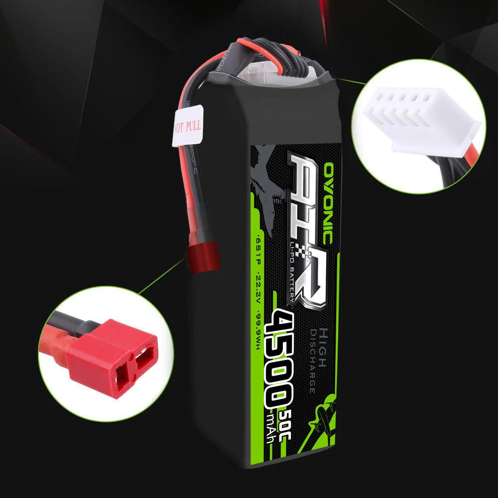 Ovonic Air 6S LiPo Akku 4500mAh 50C 22,2V mit Deans Stecker (2 Stück)