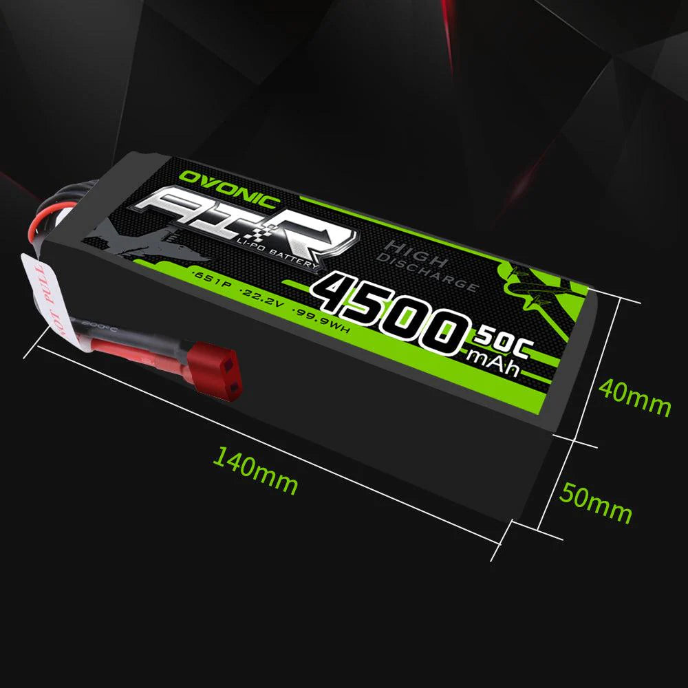 Ovonic Air 6S LiPo Akku 4500mAh 50C 22,2V mit Deans Stecker (2 Stück)