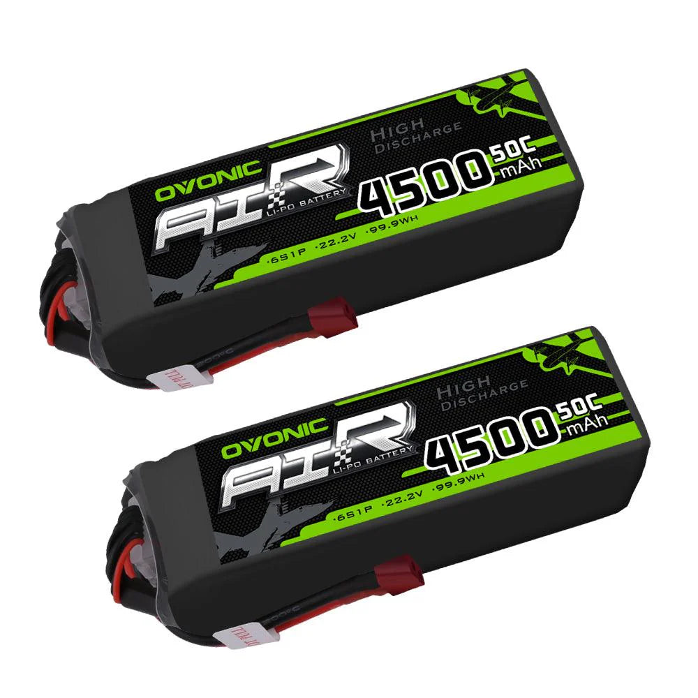 Ovonic Air 6S LiPo Akku 4500mAh 50C 22,2V mit Deans Stecker (2 Stück)