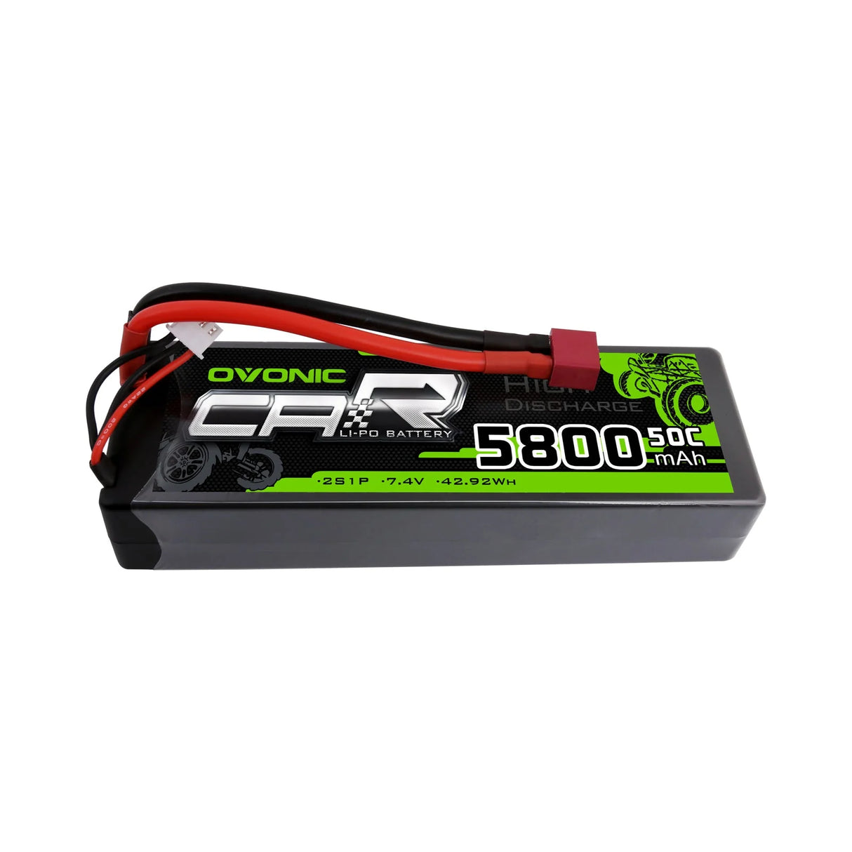 Ovonic Car 2S 5800mAh 7,4V 2S1P 50C Hardcase Lipo Akku mit Deans-Stecker